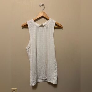 ZYIA White Perforated Tank Top